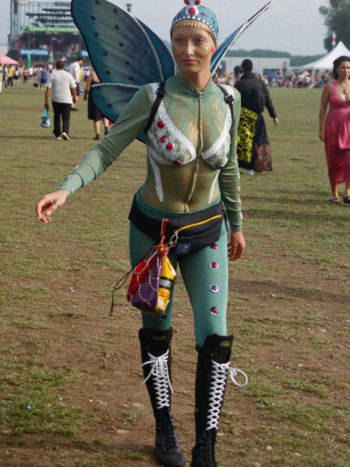 Full Costume outfit for Electric Castle: full themed costume or wings, body gems, glitter and paint, boots you can walk kilometres in