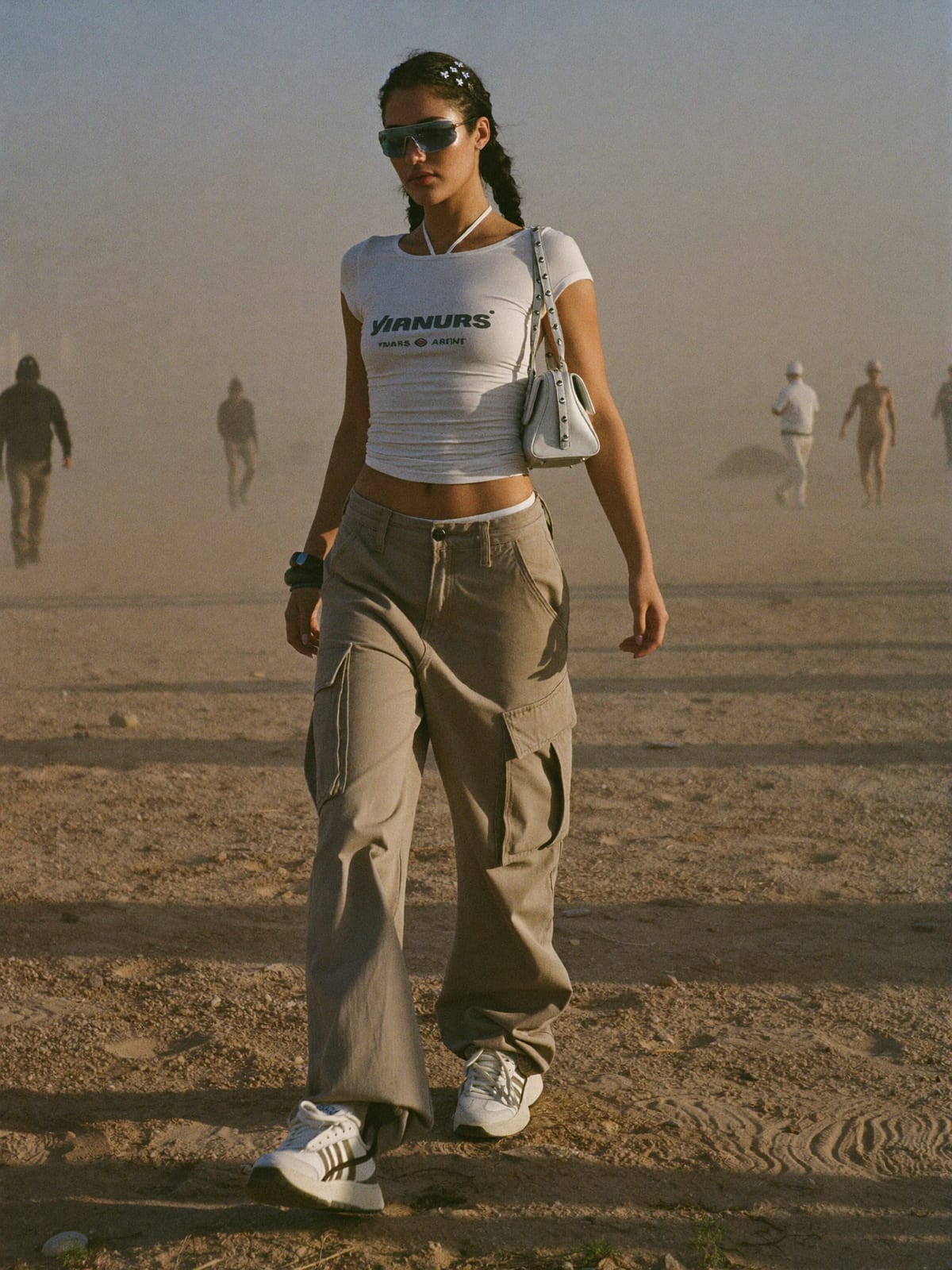 Y2K Revival outfit for MDLBEAST Soundstorm: baby tee or halter top, low-rise cargo or micro mini, chunky retro trainers