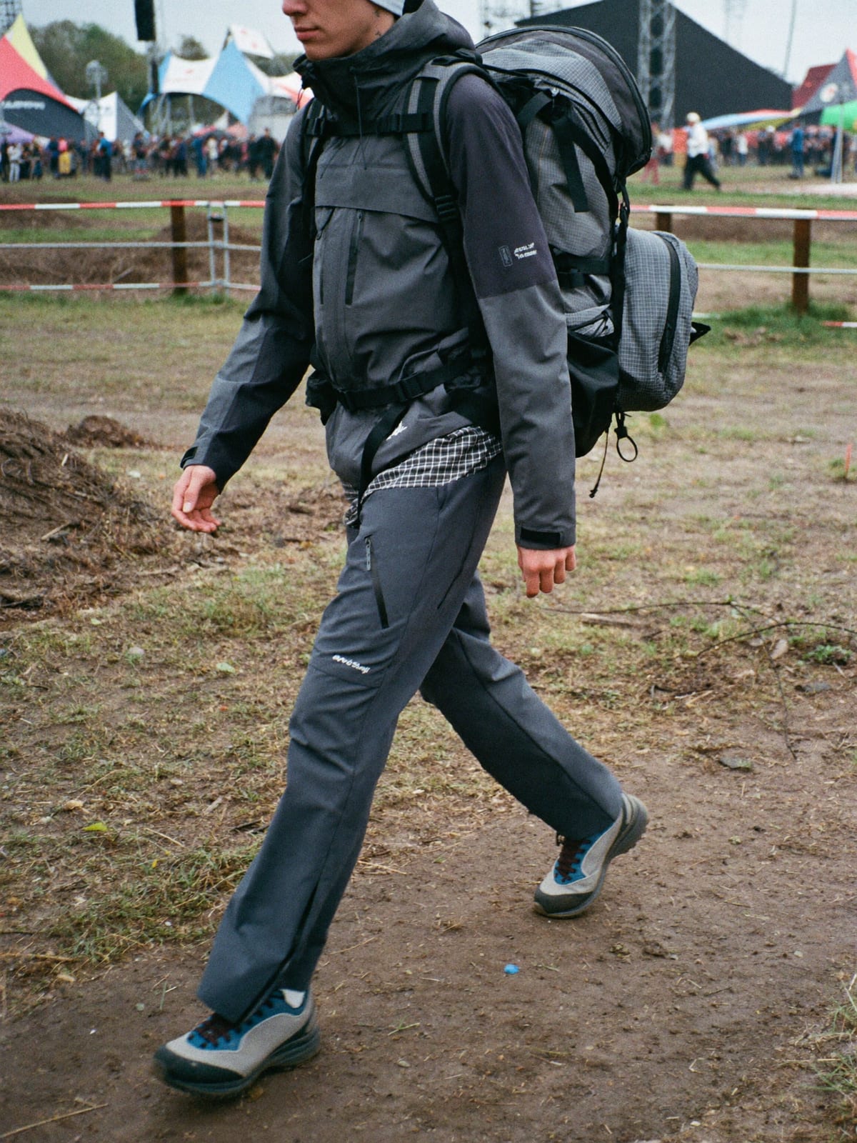 Gorpcore Utility outfit for Zwarte Cross: technical waterproof shell, utility trousers, trail runners